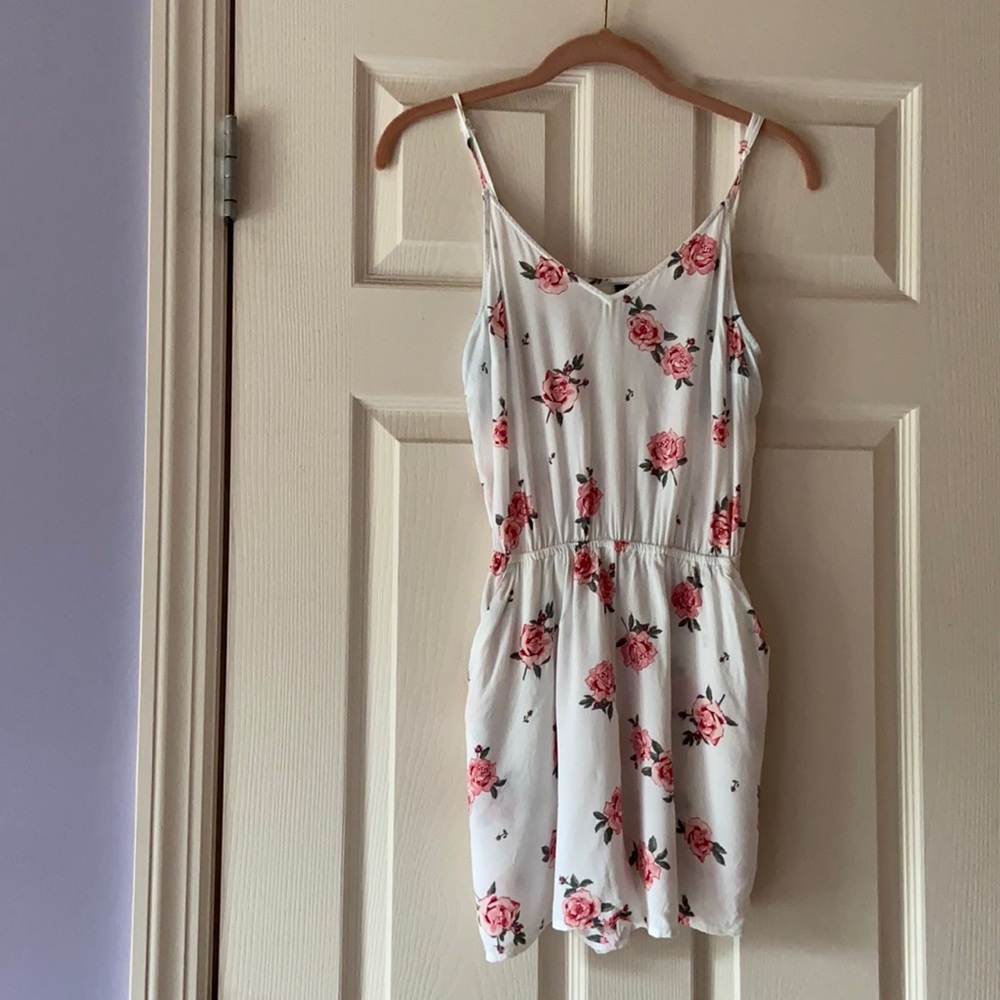 White Floral Romper